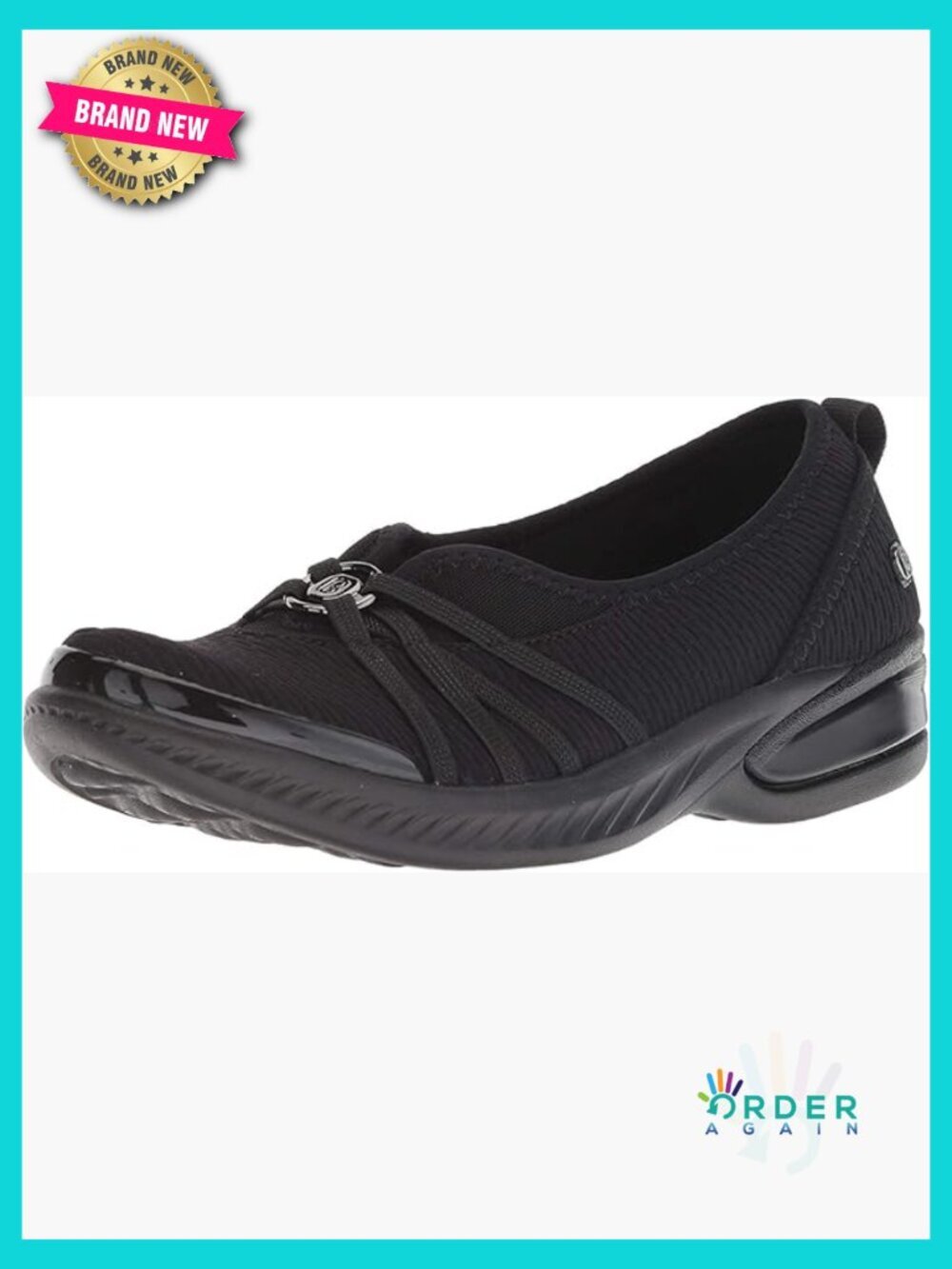Slip On Ballet Flats Round Toe Stretch Fabric Lightweight Memory Foam Cushioned